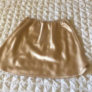 pretty satin slip skirt